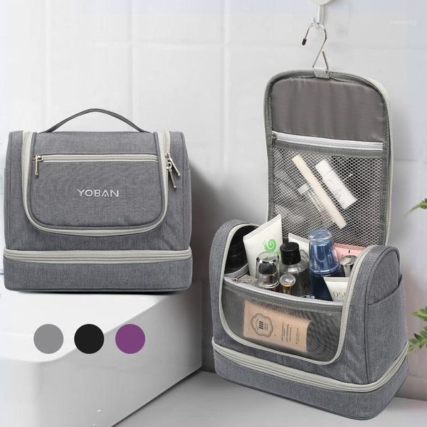 

waterproof toiletry storage bag hanging cosmetic toothbrush organize pouch larger capacity men women business travel accessory1