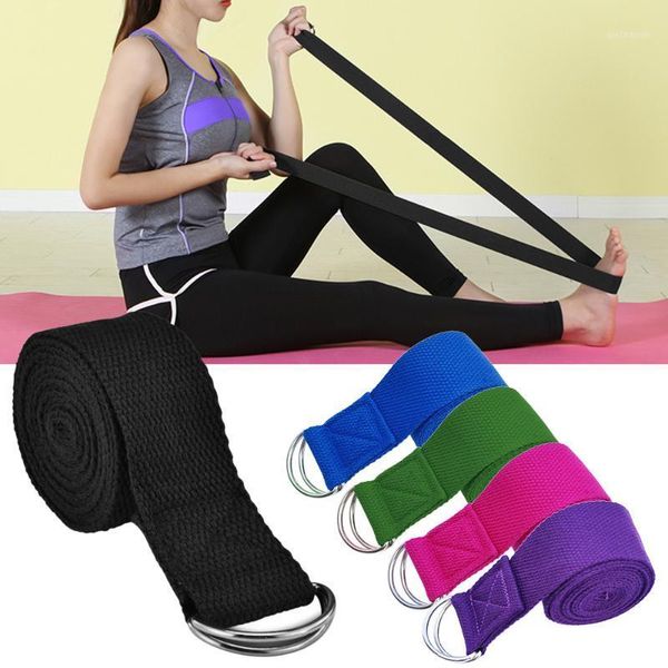 

adjustable yoga belt home yoga band with d-ring buckle gym fitness equipment stretching strap yoga-assisted stretch band1