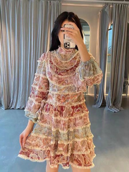 

2021 flowers elegant mini as printing spring summer long fashion sleeves dressed from to line vests 579j, Black;gray