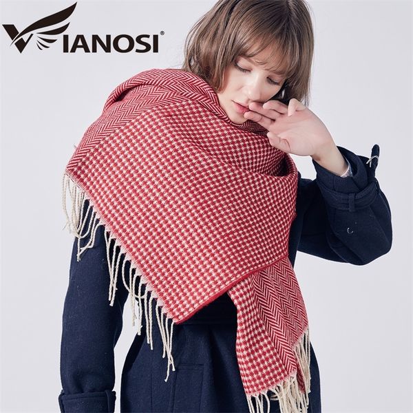 

vianosi] luxury winter scarf women warm foulard scarves fashion lady wrap casual scarfs cashmere bufandas hombre y201024, Blue;gray