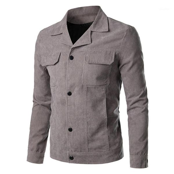 

2019 autumn winter men trench coat slim fitness casual jackets solid turn-down collar single breast pockets parka male1, Black;brown