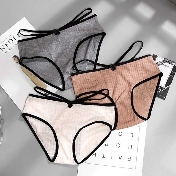 

new women's panties girl ms. cotton bikini underwear ladies briefs, Black;pink