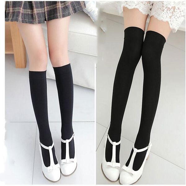 

new thigh high women stockings elastic girls over the knee cotton velvet stockings stocking candy color leggings, Pink;yellow