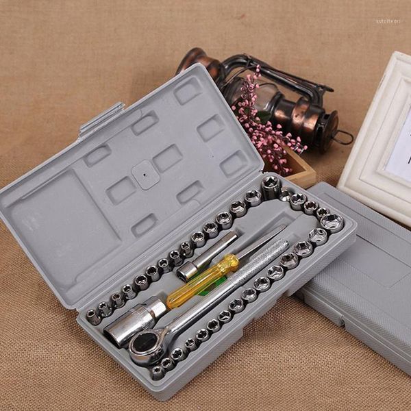 

in stock auto repair tools 40pcs/set socket sleeve wrench combination motorcycles vehicle repair tools set1