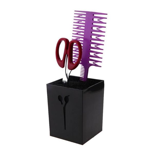 

salon beauty comb case hair clips storage box hairdressing scissors holder hair styling clamps stand kit box o jlltwz, Silver