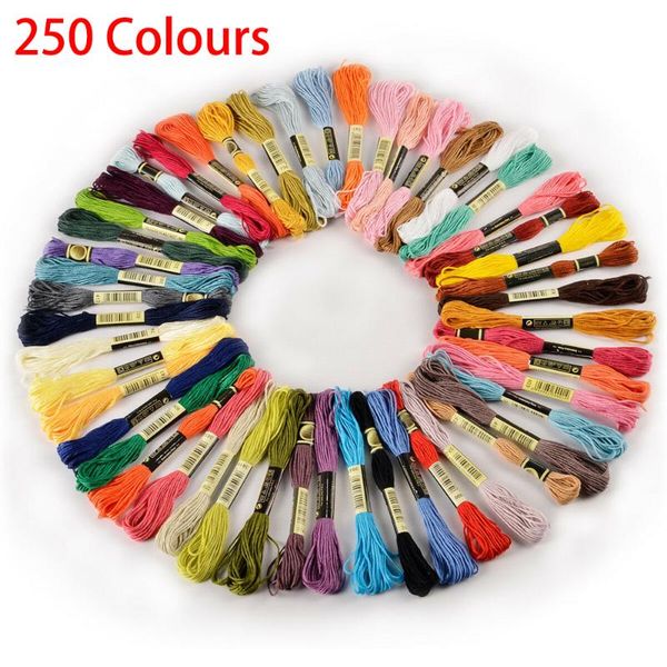 

45 150 200 250 300 coloured egyptian cotton embroidery cross stitch thread floss for diy sewing scrapbook, Black;white