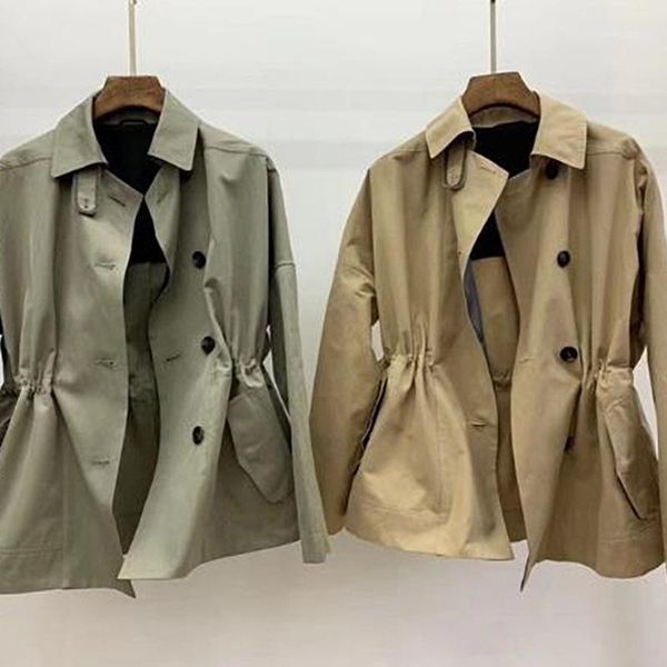 

2021 fashionable temperament comfortable small windbreaker casual all-match loose1, Tan;black