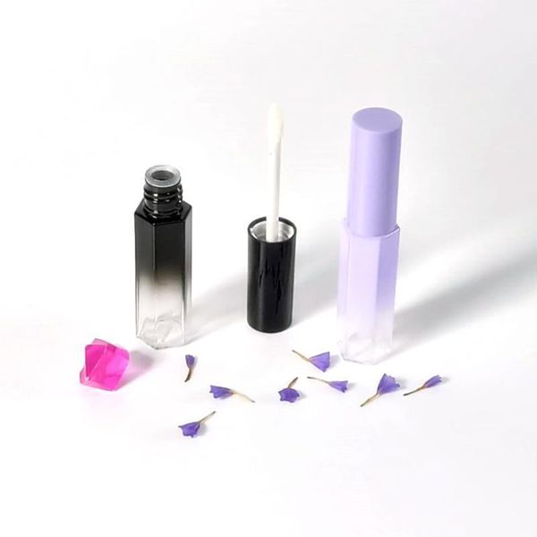 

1pcs gradient empty lip gloss tube lip glaze containers plastic refillable bottle container with brush wand women girl diy cosme1