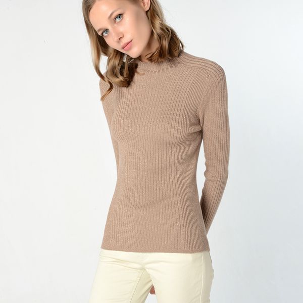 

2021 new blingbling pullover and spring autumn shinny basic sweaters women korea style knit femme ab9x, White;black