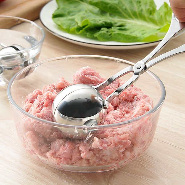 

convenient meatball maker stainless steel stuffed meatball clip diy fish meat rice ball maker dhl free