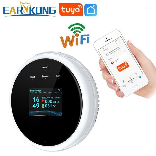 

earykong wifi natural gas sensor combustible household smart lpg gas alarm detector leakage sensor wifi temperature detectors1