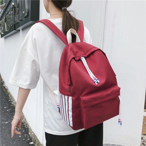 

2020 простой колледж женский рюкзак для девочек-подростков ранцы женщины легкий нейлон неполная средняя школа рюкзак студентов
