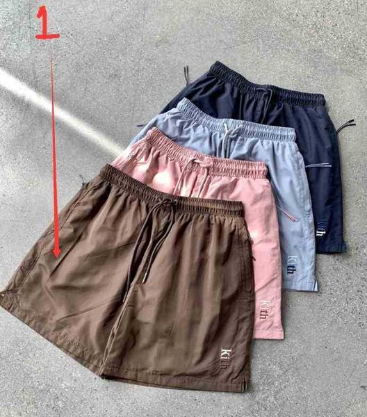 Kith kurze hochwertige Kith Mesh Men Shorts Mode Women Breech Cloth Innen Etikett Streetwear High End Mode Leicht atmungsaktiv, luxuriöser Hosen