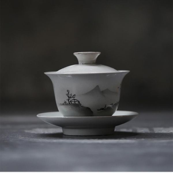

tangpin handpainted керамические gaiwan teacup китайский кунг-фу чайные сервизы 100мл tangpin расписанную оптовая скидка bbyuai wrhome