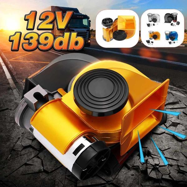 

other auto electronics 12v 139db waterproof loud electronic snail ultra compact dual air horn fit for car vehicle motorcycle yacht boat suv