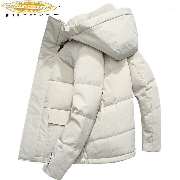 

winter coat men 90% white duck down jacket korean puffer jacket men hooded warm parka casaco sy19d8651f yy14531, Black
