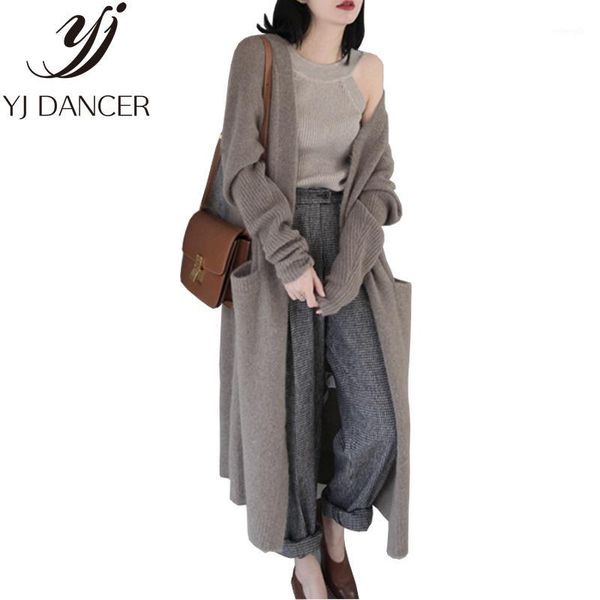 

2018 autumn winter new plus size fashion women warm loose size casual thick long cardigan sweater female chic coat ljj01351, White