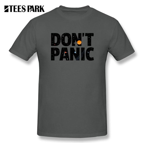 

t shirt for men don't panic hitchhiker guide to the galaxy man short sleeve tee men's t shirt uniforms sport hooded sweatshirt ho