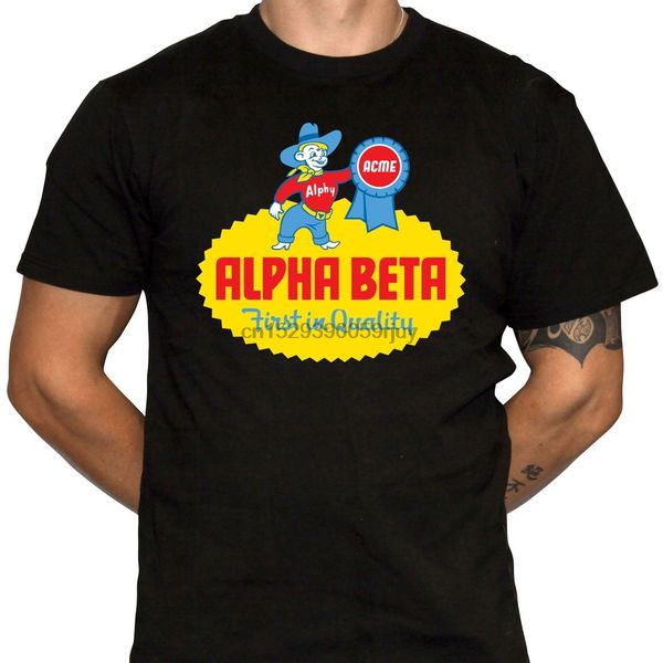 

sport alpha beta supermarket t shirt defunct supermarket chain 100% cotton ing
