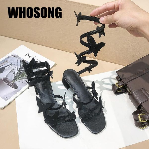 

sandals summer women woman butterfly shoes black heels ladies fashion female brand gladiator zapatos de mujer