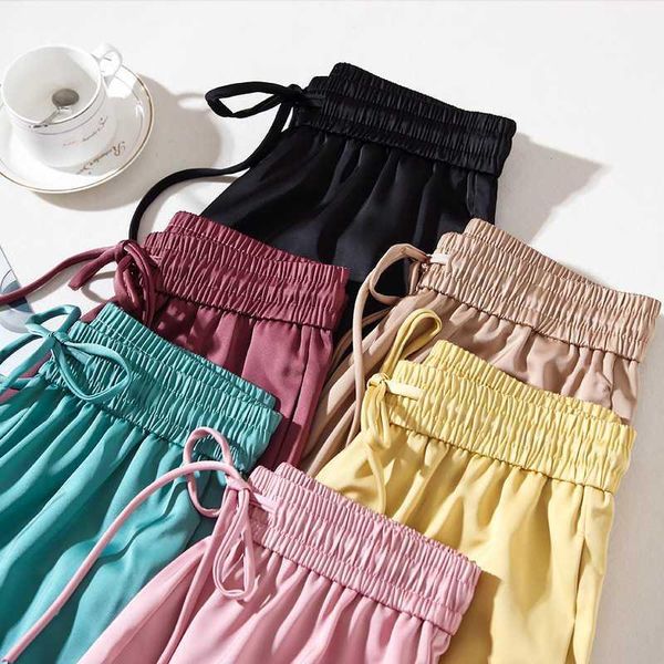 

elegant wide leg pants korean version of the wild pants loose female summer sense high waist pant straight trousers1, Black;white