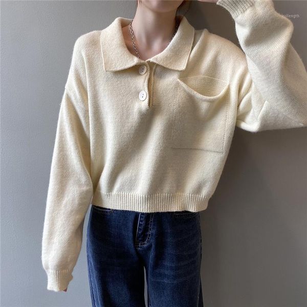 

myzyqg women soft knitted bottoming sweaters pullovers korean early fall collar knitwear leisure streetwear clothes1, White;black