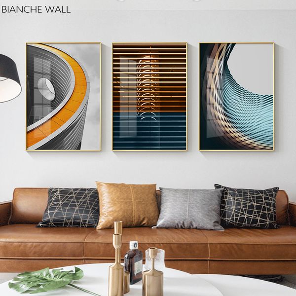 

abstract canvas poster in a corner of modern muilding wall art print painting nordic decorative picture living room bedroom deco