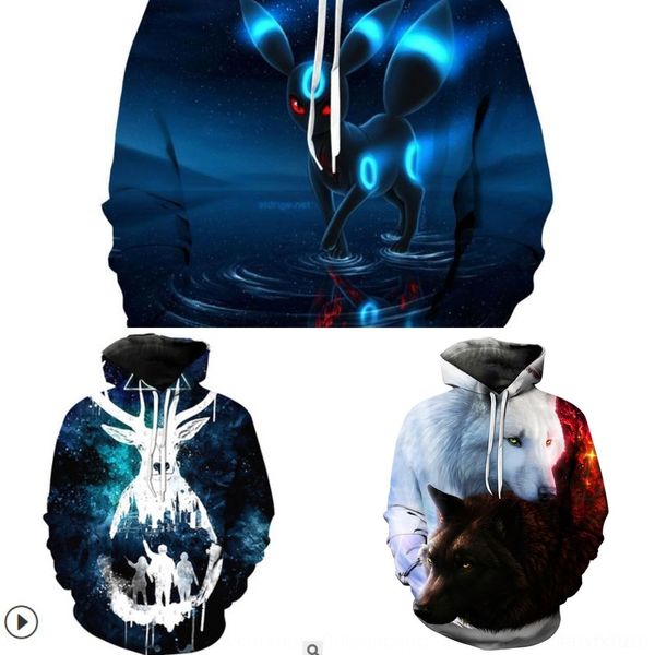 

mdvp3 cool animal pullover sweater pullover digital printed cool animal avatar hoodie 3d sweater 3d digital printed hoodie avatar vsoyv, Black