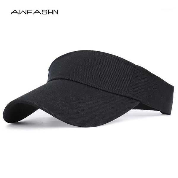 

wide brim hats 2021 spring summer sports sun cap men women adjustable cotton visor uv protection empty tennis golf running sunscreen hat, Blue;gray