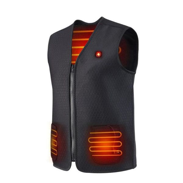 

outdoor t-shirts men women usb smart heating vest 5 areas electric heated jacket for fishing skiing motorcycles riding winter warm coat clot, Gray;blue