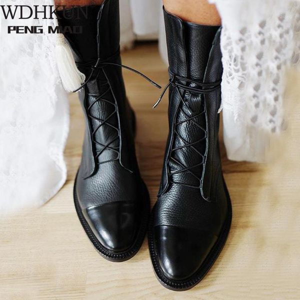

boots shengy patent leather british style flat black pointed toe handsome motorcycle women's1