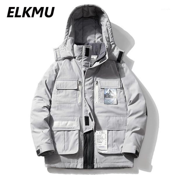 

elkmu harajuku cargo jackets coats men winter parkas 2020 fashion thick jacket streetwear casual windbreaker outwear male he4331, Black