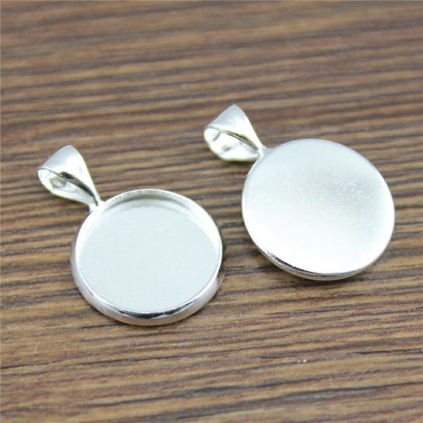 

20pcs 3 colors fit 12 14mm round glass cabochon melon seeds buckle base setting charms pendant tray h bbyblw, Black