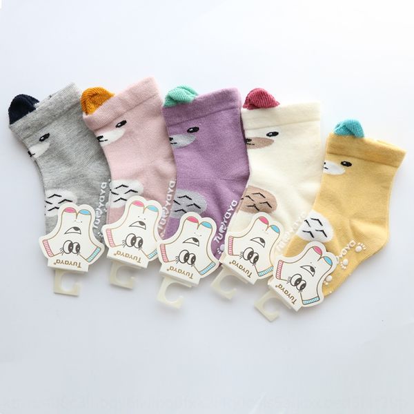 

2020 хлопка новой осени и зимой единственный клей анти скольжения мультфильма со свободным младенцем носков ребенка рот новорожденных носки, Black