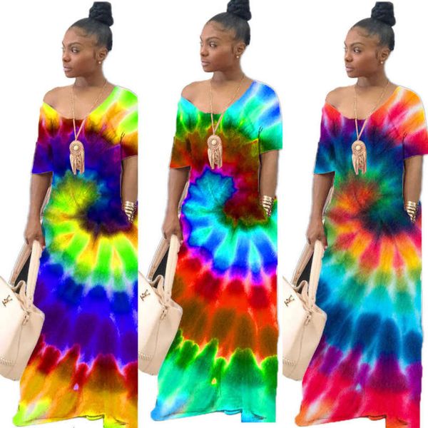 

rotary women's selling cq031 tie dye positioning dress, Black;gray