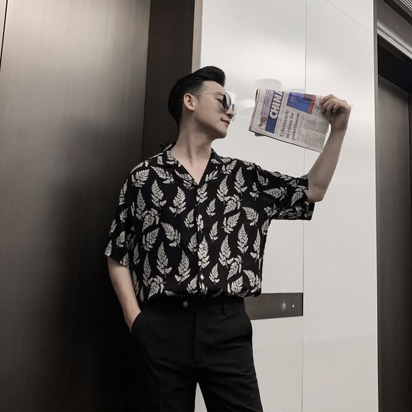 

damenio mini floral print men's shirt