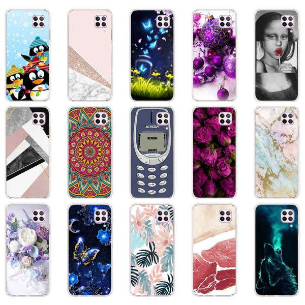 

силиконовые мягкий тпу задняя крышка p40 облегченный телефон чехол для huawei p40lite shell коке