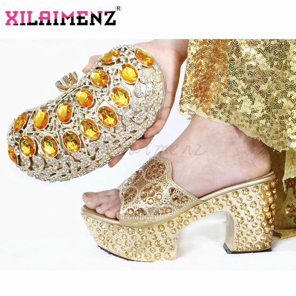 

dress shoes italian mature women and bag with platform in golden color comfortable heels for wedding party, Black