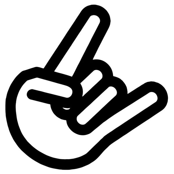 

16.5x16.7cm heavy metal fingers vinyl decal rock cool funny car sticker c25-0429