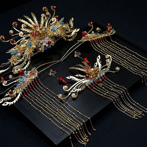 

показать стиль тост кимоно платья hanfu простой короны hefu fengguanxiuhe лица головного убора невесты, Silver