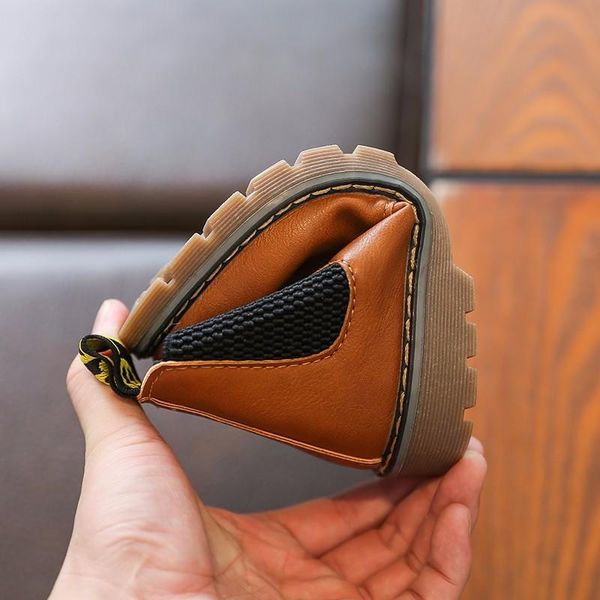 

new arrival pu leather spring autumn children boots boys girls shoes british style kids ankle boots 04b wmtiny, Black
