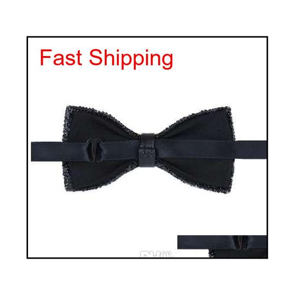 

new bow tie crystal bling butterfly knot for men wedding banquet feast club party br qylqya bde_home, Black;gray