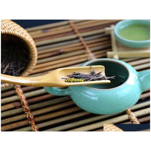

100pcs/lot fast shipping new 18cm longth natural bamboo tea spoon coffee scoop qylrpw my_home2010