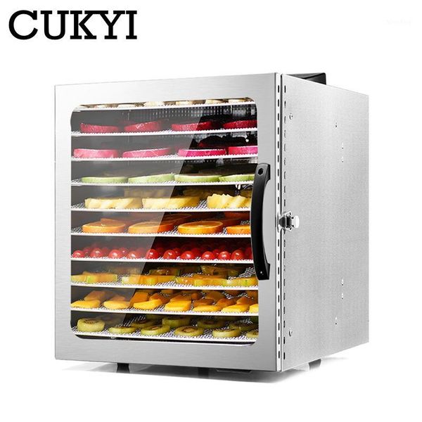 

dehydrators cukyi 10 trays dehydrator stainless steel snacks dehydration dryer fruit vegetable meat drying machine 110v 220v eu us1