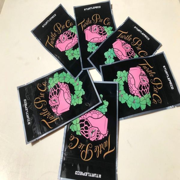 

turtle pie resealable zipper storage bags edibles packaging local mylar bags sf california 3.5-7g bbyglu sweet07