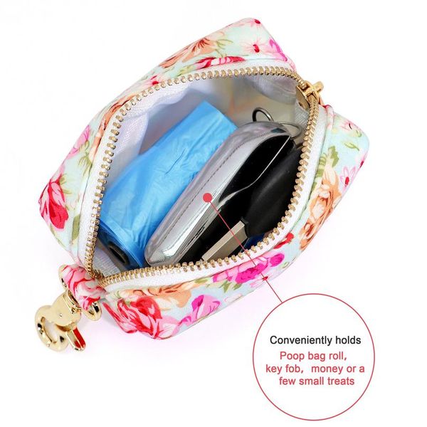 

portable dog training snack bag fashion printed outdoor dog travel treat bag for snack whistle key garbage bags pet bbyvhv