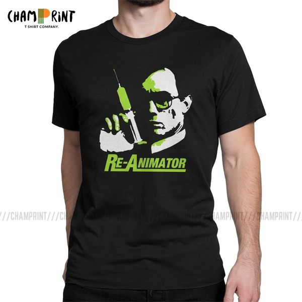 

funny re animator bryan yuzna t shirts for men round collar t shirt fantasy horror 70s movie tees unique sport hooded sweatshirt hoodie