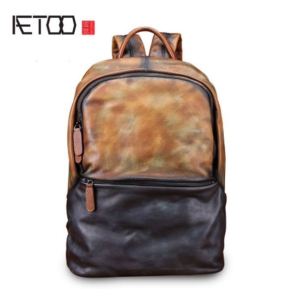 

hbp aetoo backpack men's leather backpack fashion men's leather bag