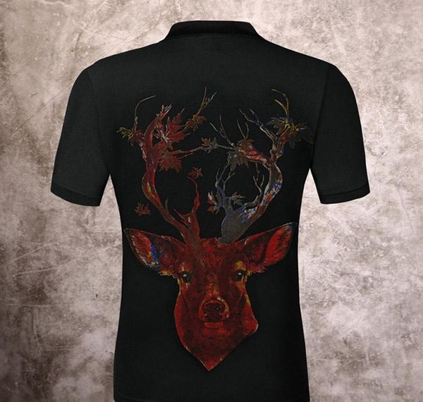 

t-shirt crystal short business high skull green white mens polo shirts quality sleeve calssic fashion tiger black clothing casua wmtnk, White;black