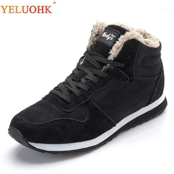 

boots 38-48 men plus size winter shoes plush warm black blue1